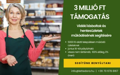 Akár 3 millió Ft támogatás vidéki kisboltoknak